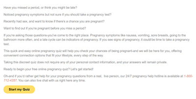 Option Line teste de gravidez online