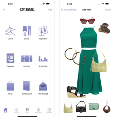 Stylebook aplicativos moda