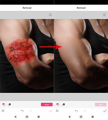 aplicativos para remover tatuagem youcam makeup 2