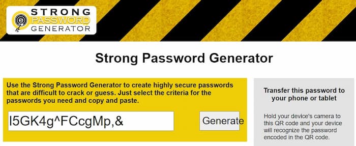 Strong Password Generator