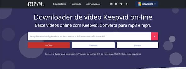 Keepvid baixar vídeos do YouTube 