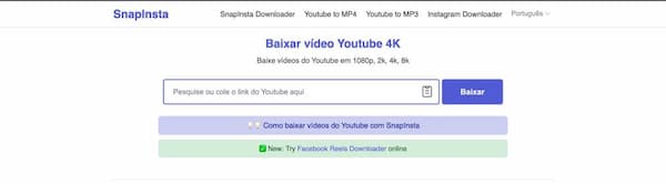 SnapInsta baixar vídeos do YouTube 